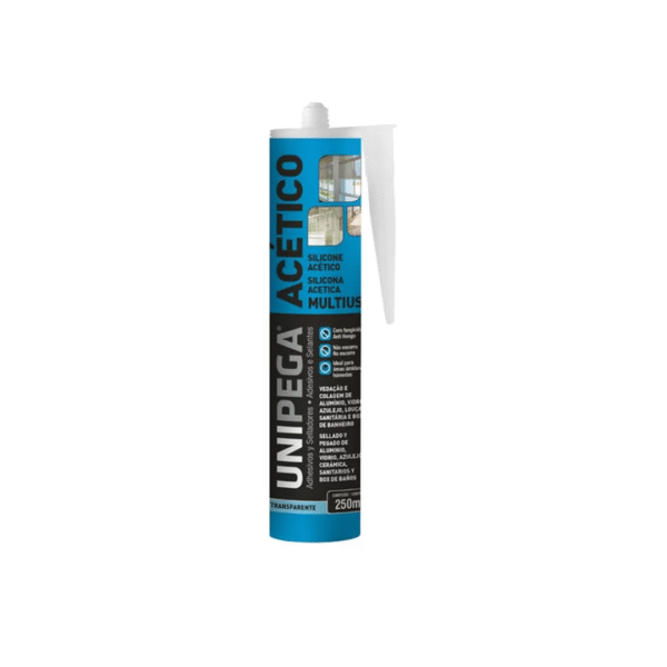 Silicone acético multiuso incolor unipega 250ml