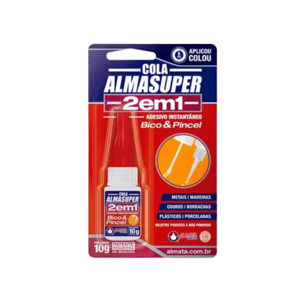 ADESIVO INSTANTÂNEO 2 EM 1 BICO PINCEL 10G